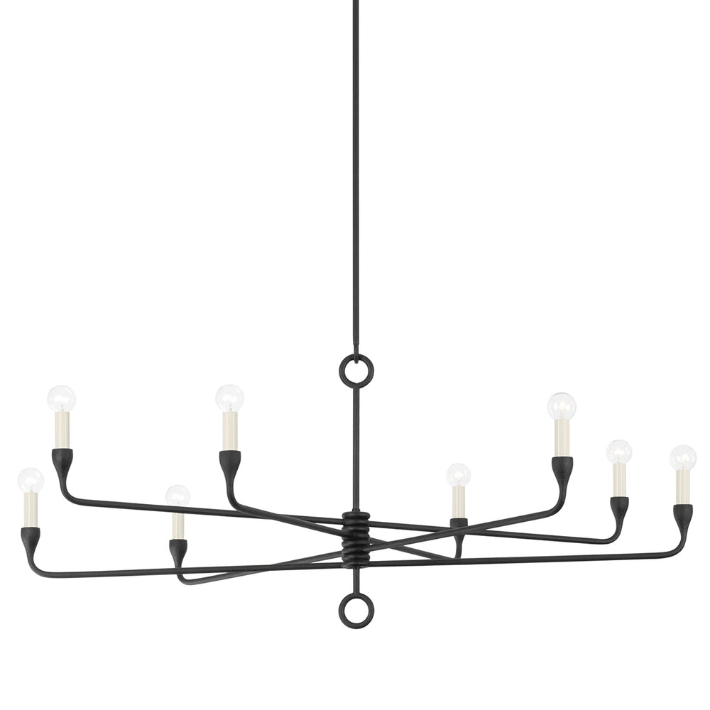 Troy Lighting Canada - Eight Light Chandelier - Orson - Black Iron- Union Lighting Luminaires Decor