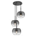 Kuzco Canada - Three Light Chandelier - Samar - Black/Smoked- Union Lighting Luminaires Decor