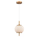 DVI Canada - One Light Pendant - Mount Pearl - Brass w/Ribbed Opal Glass- Union Lighting Luminaires Decor