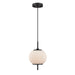 DVI Canada - One Light Pendant - Mount Pearl - Graphite w/Ribbed Opal Glass- Union Lighting Luminaires Decor