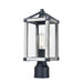 DVI Canada - One Light Outdoor Post Mount - Nipigon Outdoor - Black And White Washed Grey w/Clear Glass- Union Lighting Luminaires Decor