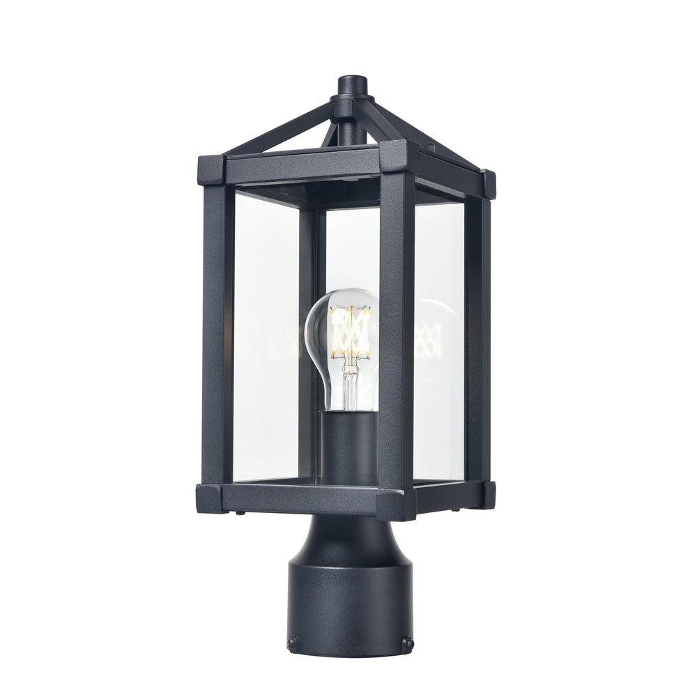 DVI Canada - One Light Outdoor Post Mount - Nipigon Outdoor - Black w/Clear Glass- Union Lighting Luminaires Decor