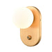 DVI Canada - One Light Wall Sconce - Atwood - Brass w/Half Opal Glass- Union Lighting Luminaires Decor