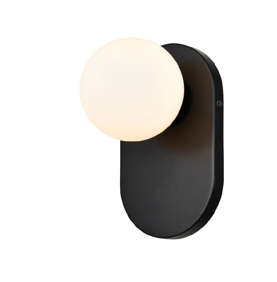 DVI Canada - One Light Wall Sconce - Atwood - Ebony w/Half Opal Glass- Union Lighting Luminaires Decor