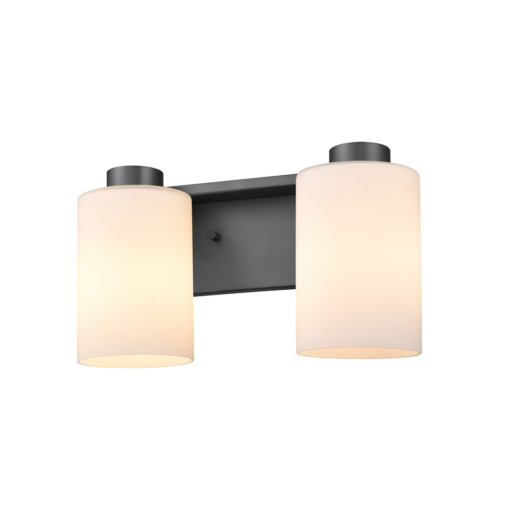 DVI Canada - Two Light Vanity - Manitou - Ebony w/Half Opal Glass- Union Lighting Luminaires Decor