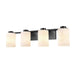 DVI Canada - Four Light Vanity - Manitou - Ebony w/Half Opal Glass- Union Lighting Luminaires Decor