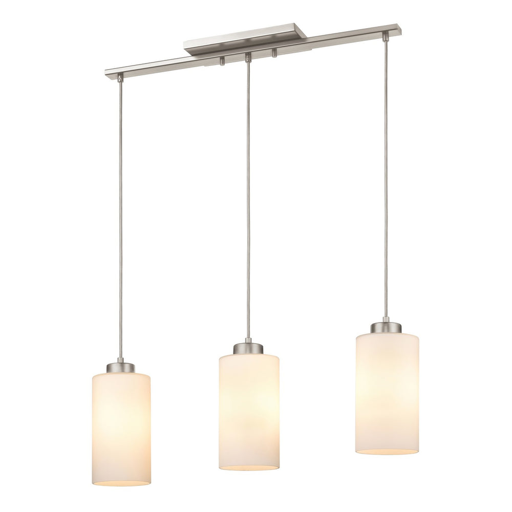 DVI Canada - Three Light Linear - Manitou - Buffed Nickel w/Half Opal Glass- Union Lighting Luminaires Decor