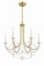 Crystorama - Six Light Chandelier - Delilah - Aged Brass- Union Lighting Luminaires Decor