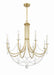 Crystorama - Eight Light Chandelier - Delilah - Aged Brass- Union Lighting Luminaires Decor
