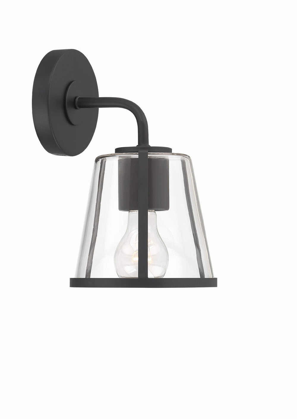 Crystorama - One Light Bath - Fulton - Black- Union Lighting Luminaires Decor
