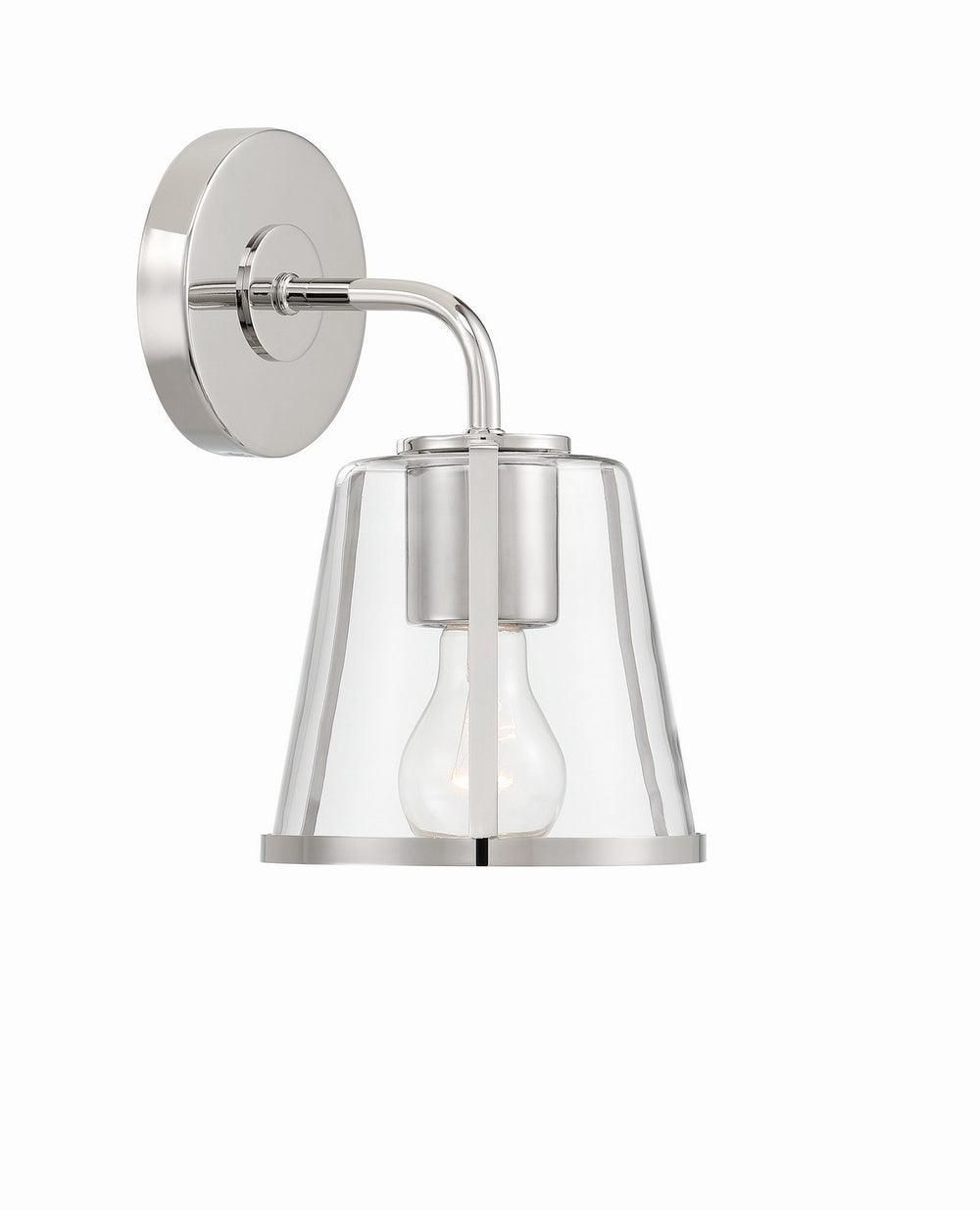 Crystorama - One Light Bath - Fulton - Polished Nickel- Union Lighting Luminaires Decor