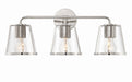 Crystorama - Three Light Bath - Fulton - Polished Nickel- Union Lighting Luminaires Decor