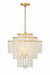 Crystorama - Four Light Chandelier - Gabrielle - Antique Gold- Union Lighting Luminaires Decor