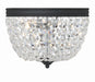 Crystorama - Two Light Flush Mount - Nola - Black Forged- Union Lighting Luminaires Decor