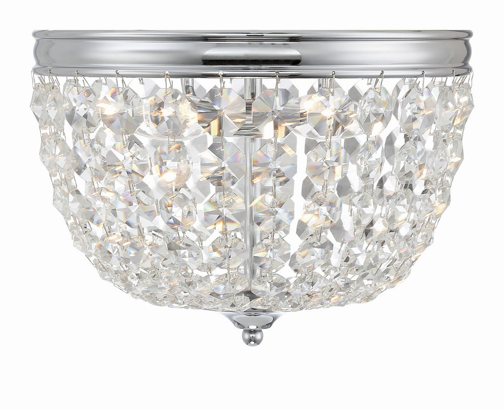 Crystorama - Two Light Flush Mount - Nola - Polished Chrome- Union Lighting Luminaires Decor