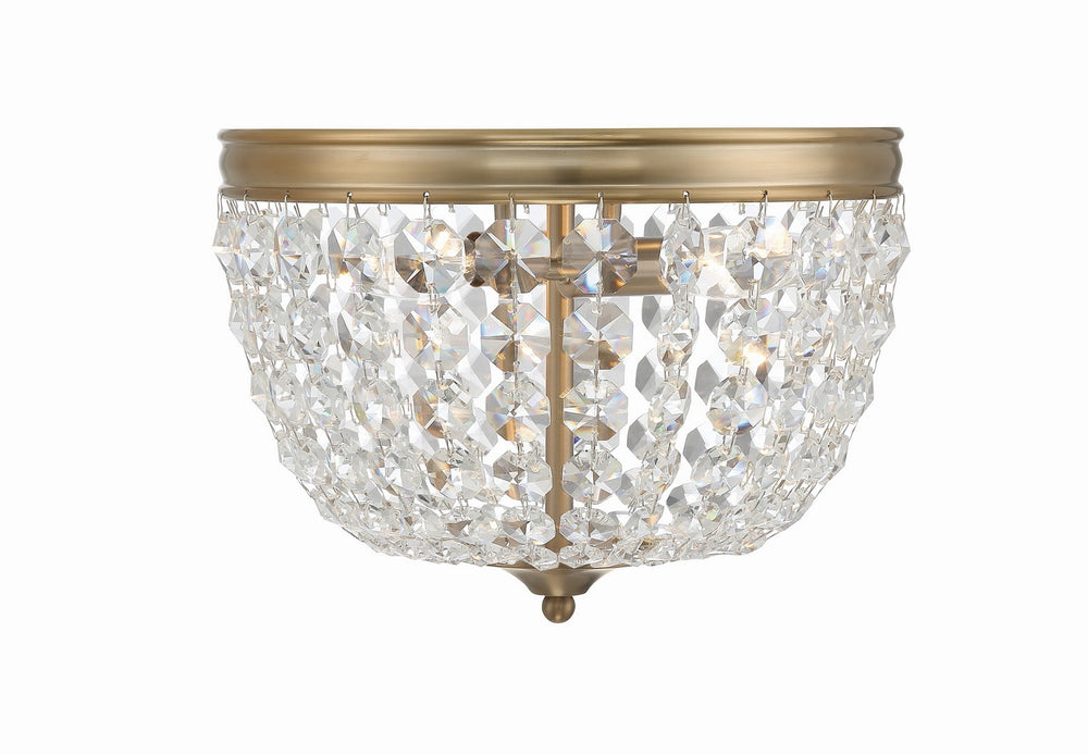 Crystorama - Two Light Flush Mount - Nola - Vibrant Gold- Union Lighting Luminaires Decor