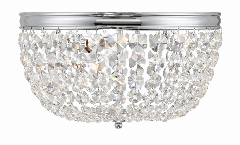 Crystorama - Three Light Flush Mount - Nola - Polished Chrome- Union Lighting Luminaires Decor