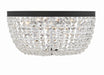 Crystorama - Five Light Flush Mount - Nola - Black Forged- Union Lighting Luminaires Decor