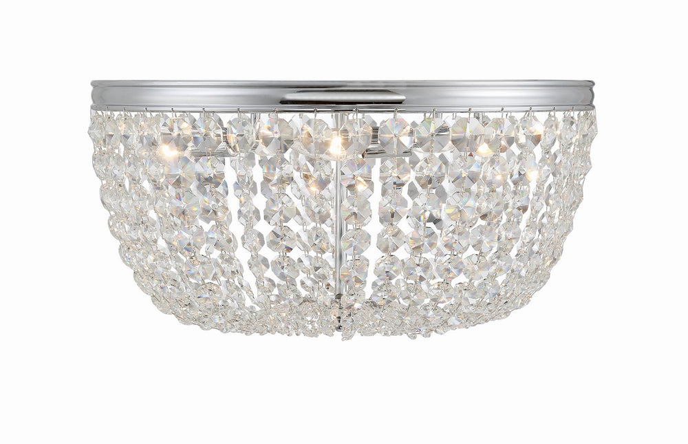Crystorama - Five Light Flush Mount - Nola - Polished Chrome- Union Lighting Luminaires Decor
