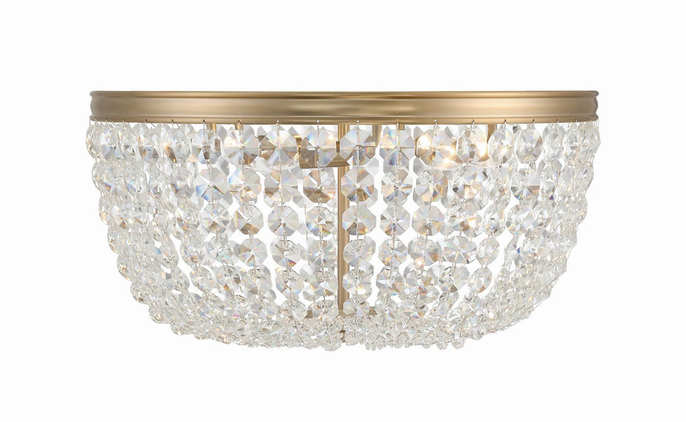 Crystorama - Five Light Flush Mount - Nola - Vibrant Gold- Union Lighting Luminaires Decor
