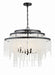 Crystorama - Six Light Chandelier - Poppy - Matte Black- Union Lighting Luminaires Decor
