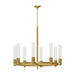 Alora Canada - Eight Light Chandelier - Rue - Brushed Gold- Union Lighting Luminaires Decor