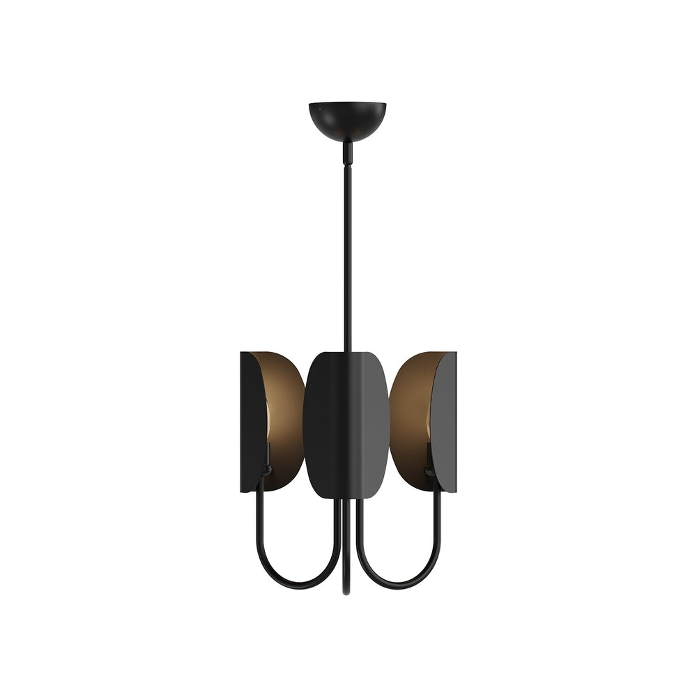 Alora Canada - Three Light Chandelier - Seno - Matte Black- Union Lighting Luminaires Decor