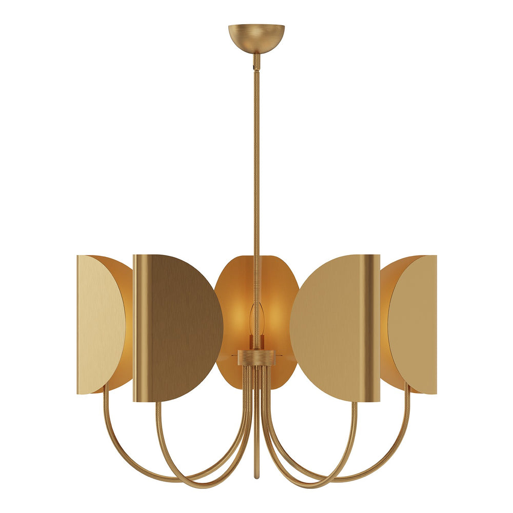 Alora Canada - Five Light Chandelier - Seno - Aged Gold- Union Lighting Luminaires Decor