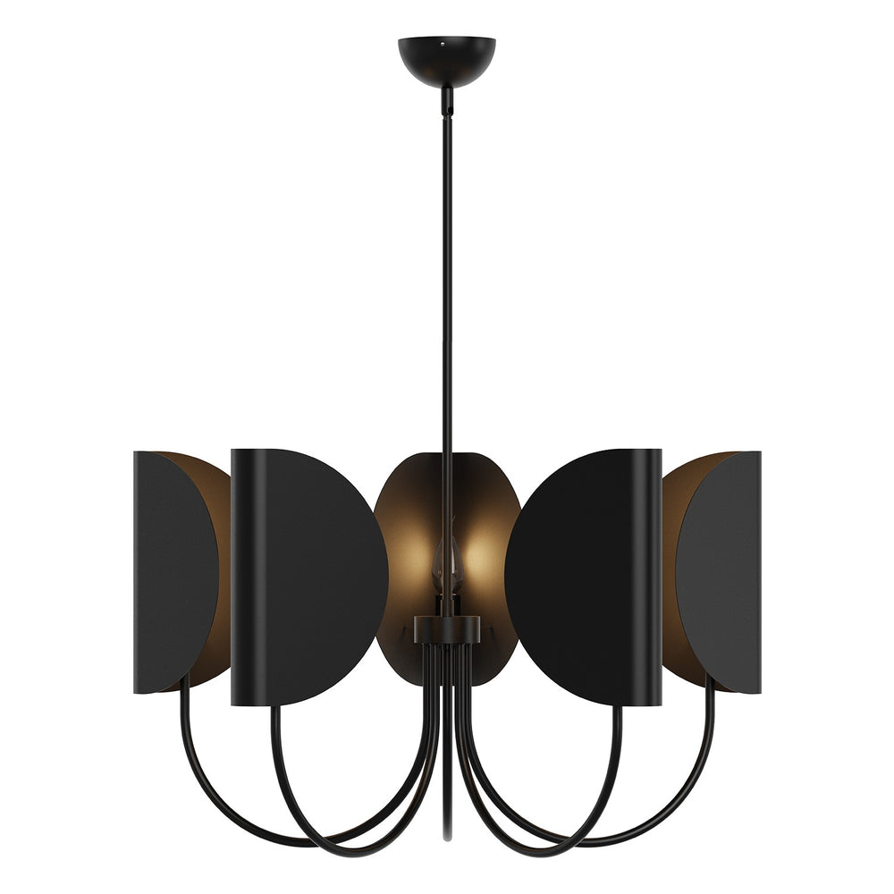 Alora Canada - Five Light Chandelier - Seno - Matte Black- Union Lighting Luminaires Decor
