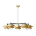 Alora Canada - Five Light Chandelier - Tetsu - Brushed Gold/Clear Glass- Union Lighting Luminaires Decor