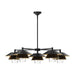 Alora Canada - Five Light Chandelier - Tetsu - Matte Black/Clear Glass- Union Lighting Luminaires Decor