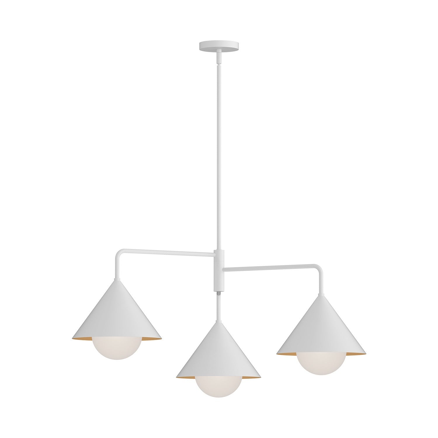Alora Canada - Three Light Chandelier - Remy - White/Opal Glass- Union Lighting Luminaires Decor