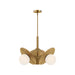 Alora Canada - Three Light Chandelier - Plume - Brushed Gold/Opal Glass- Union Lighting Luminaires Decor