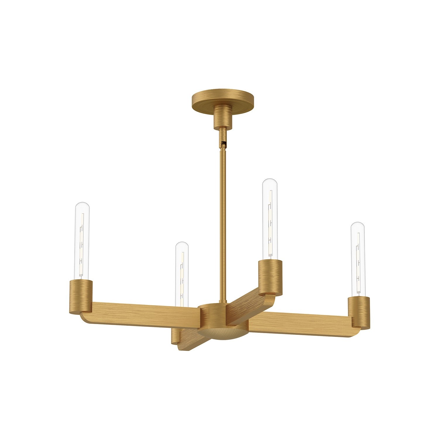 Alora Canada - Four Light Chandelier - Claire - Aged Gold- Union Lighting Luminaires Decor