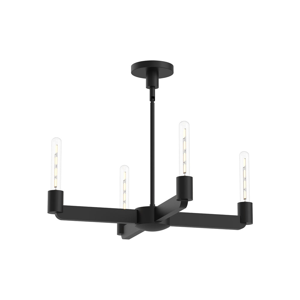 Alora Canada - Four Light Chandelier - Claire - Matte Black- Union Lighting Luminaires Decor
