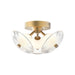 Alora Canada - LED Flush Mount - Hera - Brushed Gold/Clear Ribbed Glass- Union Lighting Luminaires Decor