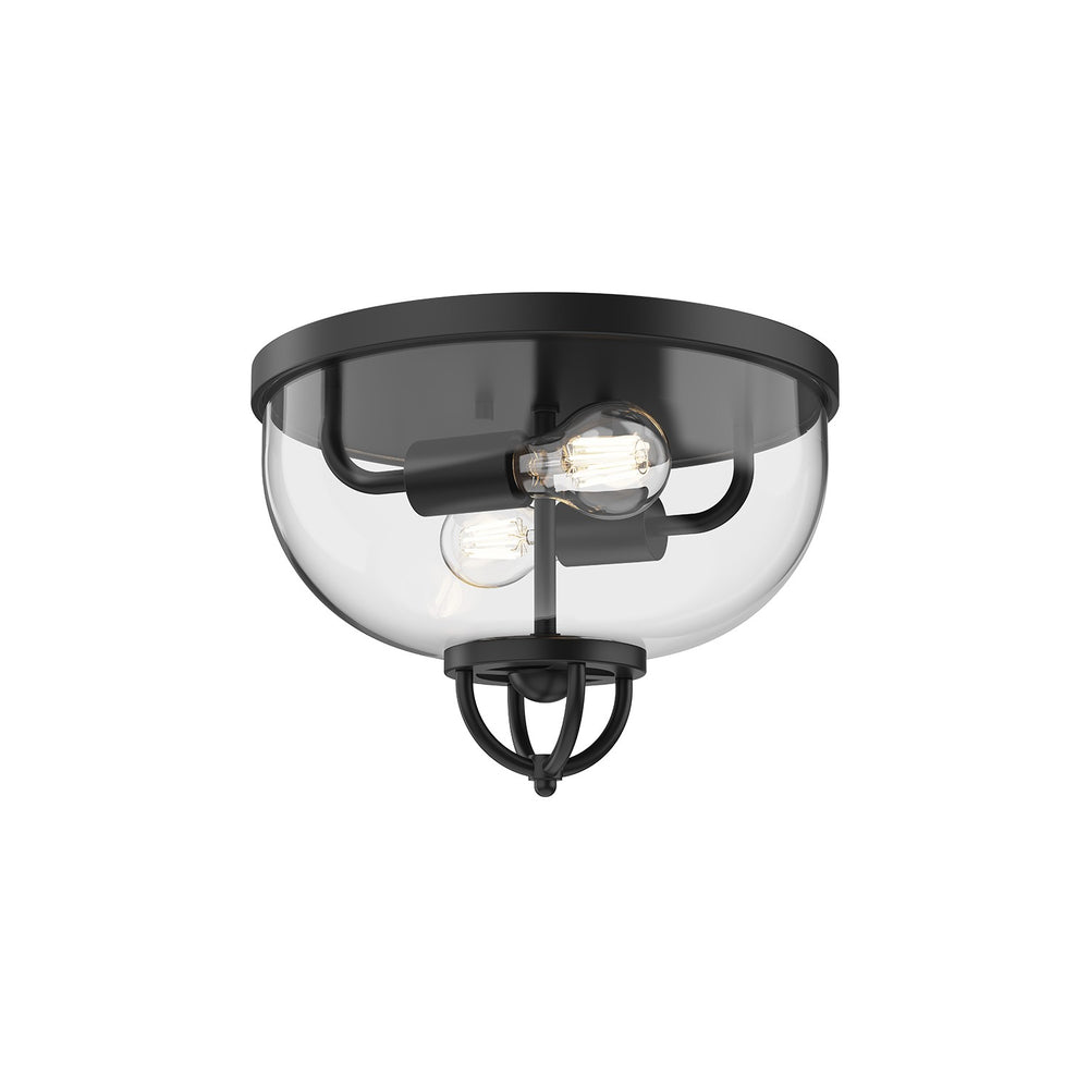 Alora Canada - Two Light Flush Mount - Lancaster - Matte Black- Union Lighting Luminaires Decor