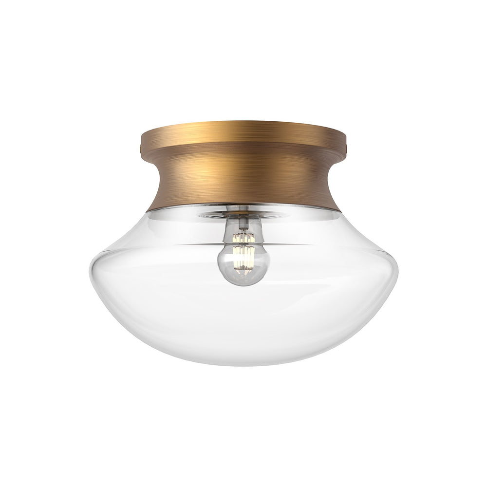 Alora Canada - One Light Flush Mount - Marcel - Aged Gold- Union Lighting Luminaires Decor