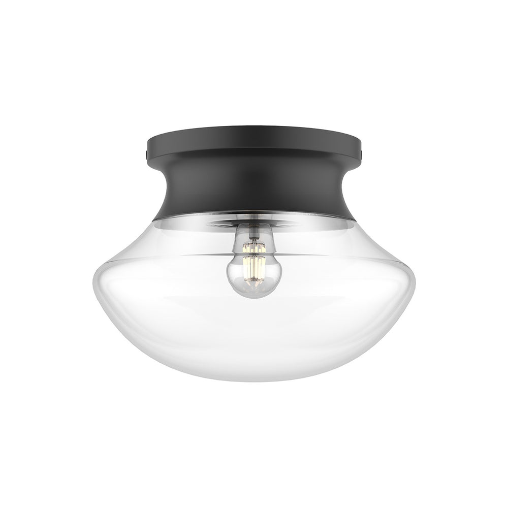 Alora Canada - One Light Flush Mount - Marcel - Matte Black- Union Lighting Luminaires Decor