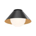 Alora Canada - One Light Flush Mount - Remy - Matte Black/Opal Glass- Union Lighting Luminaires Decor