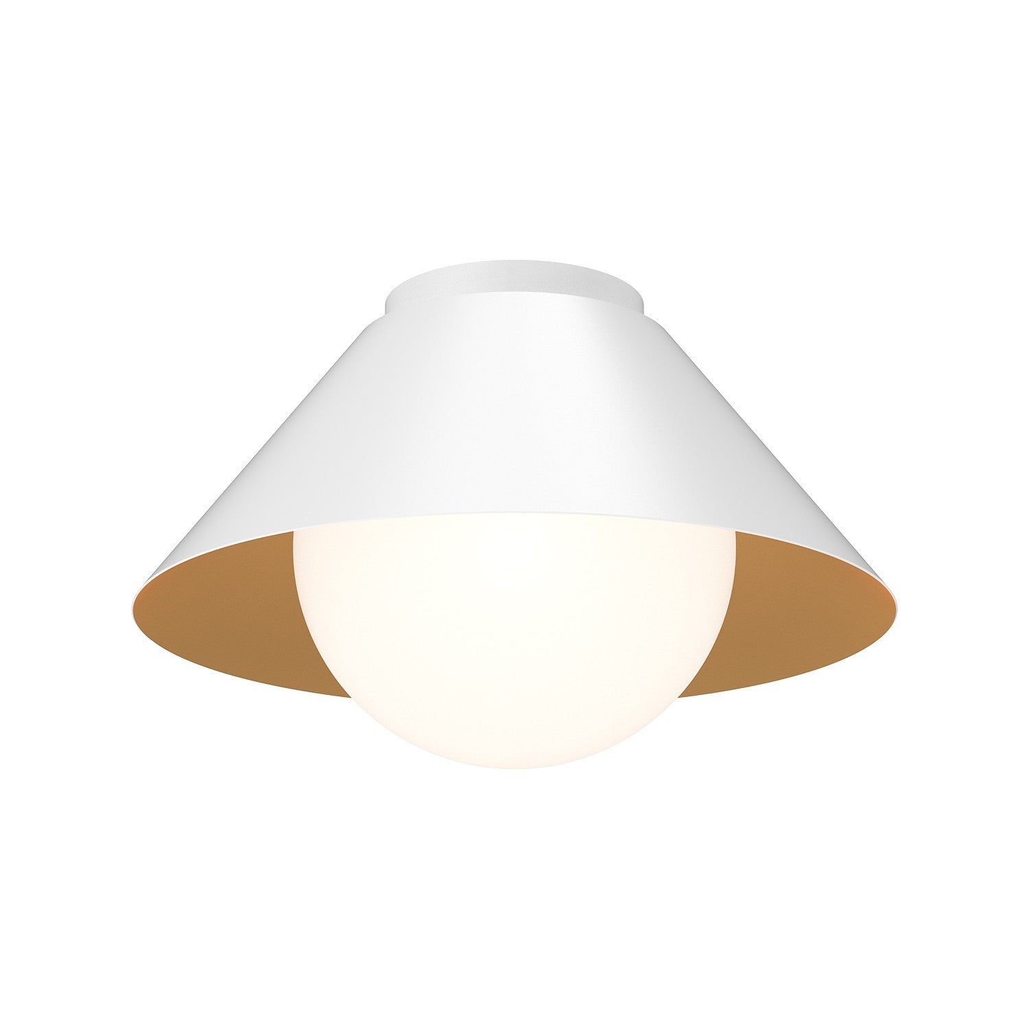 Alora Canada - One Light Flush Mount - Remy - White/Opal Glass- Union Lighting Luminaires Decor