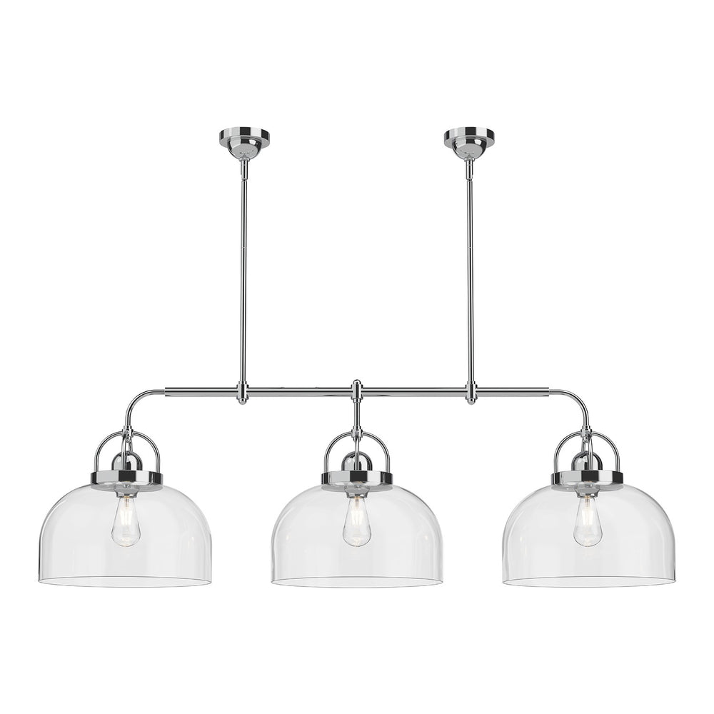 Alora Canada - Three Light Linear Pendant - Lancaster - Chrome- Union Lighting Luminaires Decor
