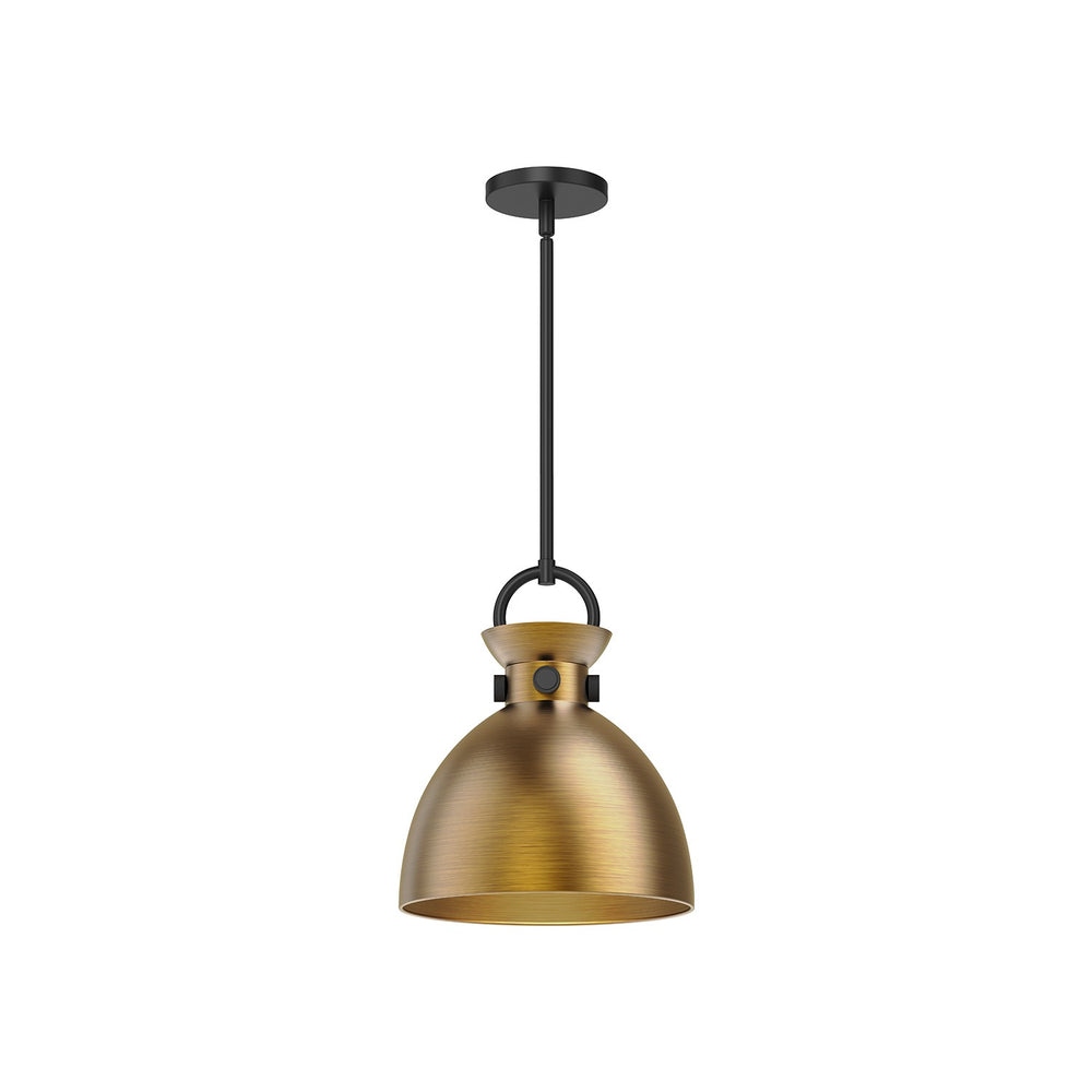 Alora Canada - One Light Pendant - Waldo - Matte Black/Aged Gold- Union Lighting Luminaires Decor