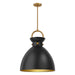 Alora Canada - One Light Pendant - Waldo - Aged Gold/Matte Black- Union Lighting Luminaires Decor
