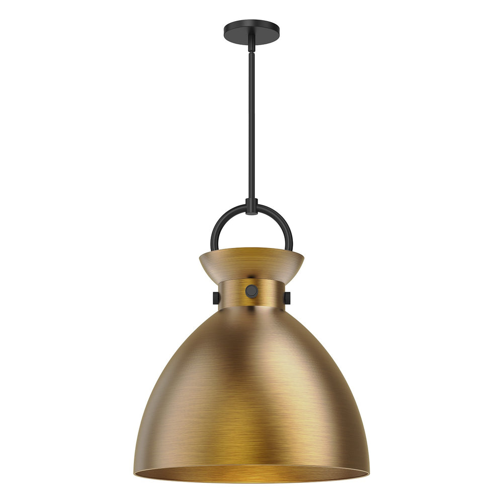 Alora Canada - One Light Pendant - Waldo - Matte Black/Aged Gold- Union Lighting Luminaires Decor
