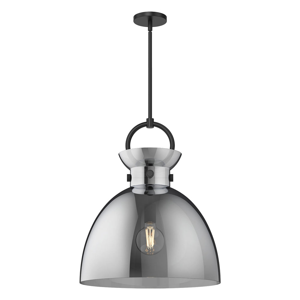 Alora Canada - One Light Pendant - Waldo - Matte Black/Smoked- Union Lighting Luminaires Decor