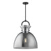 Alora Canada - One Light Pendant - Waldo - Matte Black/Smoked- Union Lighting Luminaires Decor