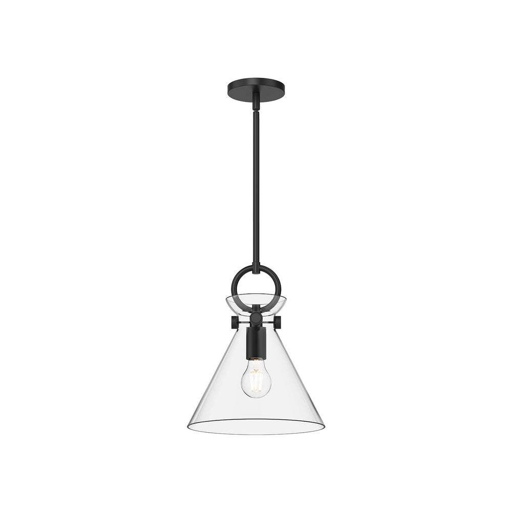 Alora Canada - One Light Pendant - Emerson - Matte Black/Clear Glass- Union Lighting Luminaires Decor