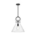 Alora Canada - One Light Pendant - Emerson - Matte Black/Clear Glass- Union Lighting Luminaires Decor