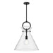 Alora Canada - One Light Pendant - Emerson - Matte Black/Clear Glass- Union Lighting Luminaires Decor